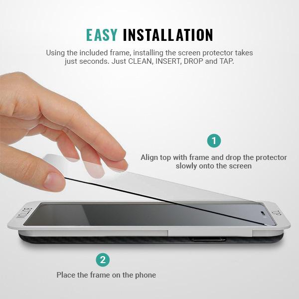 Easy installation iphone 11 pro screen protector tool frame bracket Pur Carbon