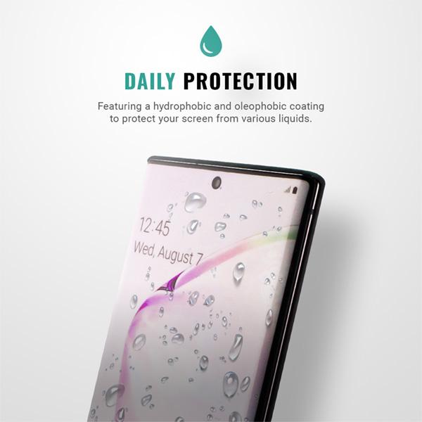 oleophobic Samsung Galaxy Note 10 Ultra screen protector hydrophobic anti fingerprint Pur Carbon