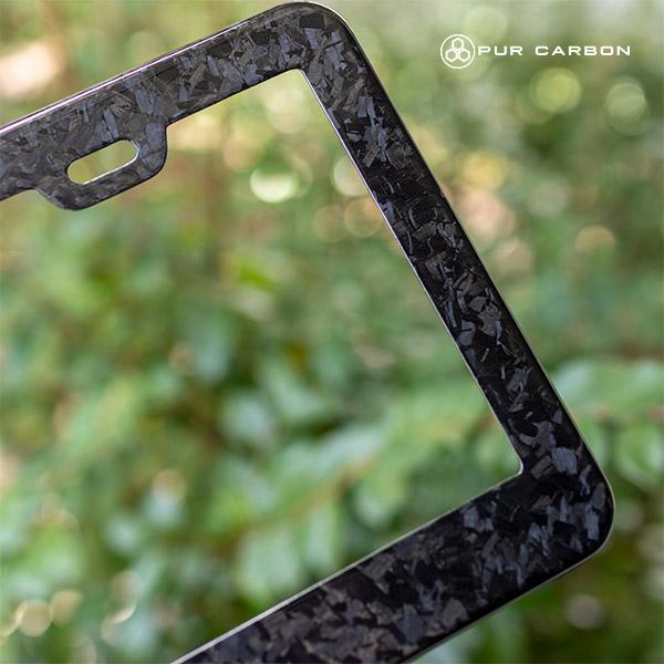 Real Forged Carbon Fiber License Plate Frame Pur Carbon