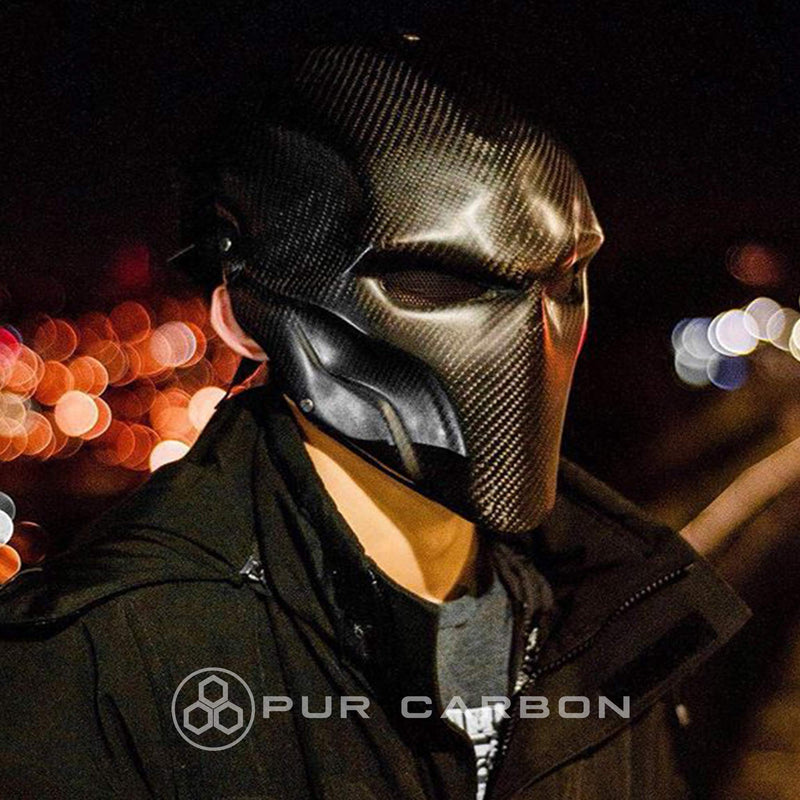 Deathstroke Mask Real Matte Carbon Fiber deathstroke Pur Carbon