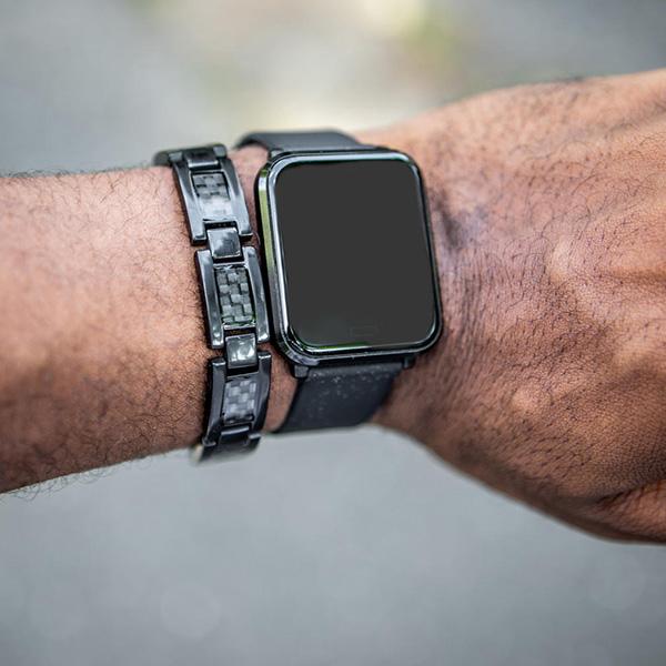 Real Carbon Fiber Metal Bracelet Pur Carbon