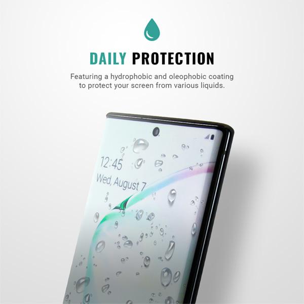 oleophobic Samsung Galaxy Note 10+ screen protector hydrophobic anti fingerprint Pur Carbon