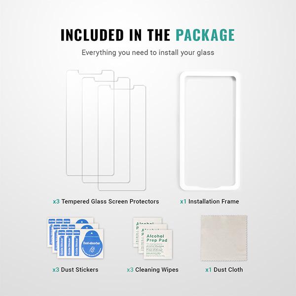 Best iphone 11 pro screen protector installation kit guide easy 9H Pur Carbon