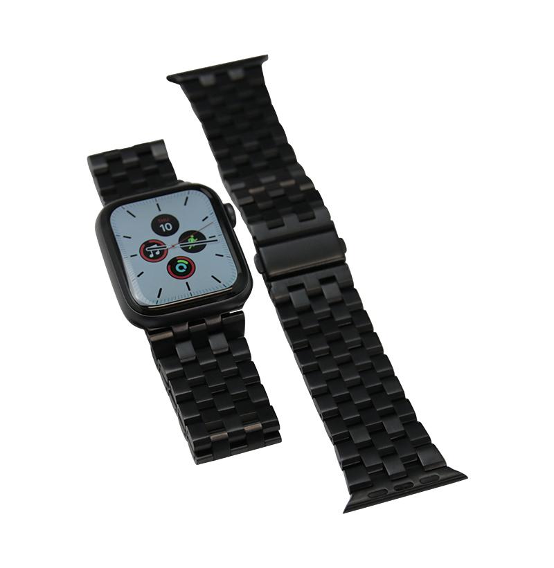 Carbon Black Stainless Steel Apple Watch Strap Pur Carbon Fiber
