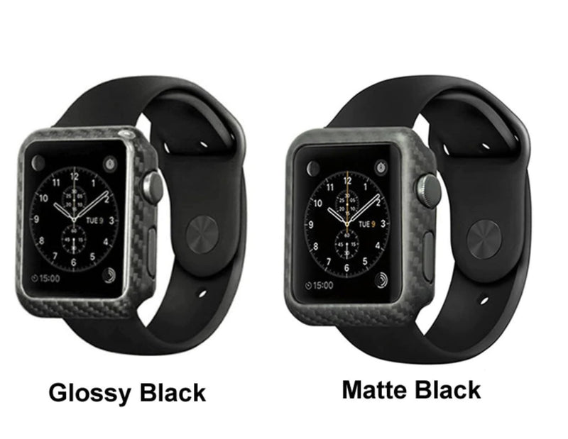 Matte Carbon Fiber Apple Watch Case Gloss